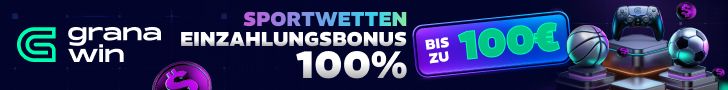 Granawin Bonusbanner mit Logo und Hinweis auf den Einzahlungsbonus